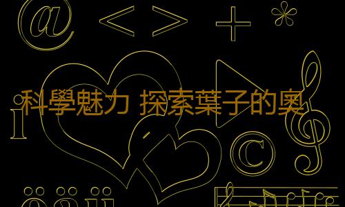 科學魅力 探索葉子的奧秘